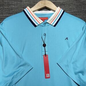 Redvanly Mael Polo Shirt Men's XL Blue Curacao Short Sleeve Golf R2505